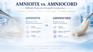MiMedx AMNIOFIX and AMNIOCORD placental allografts compared side by side